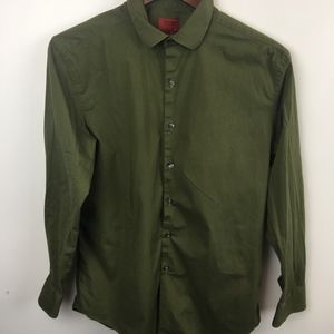 Alfani Men's Medium Green Slim Fit Dress Shirt